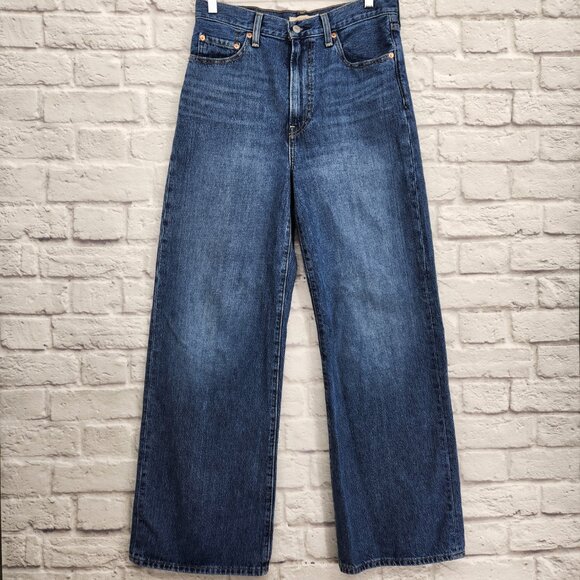 Levi's Denim - Levi’s Ribcage Wide Leg Women’s High Rise Denim Blue Jeans Size 29
